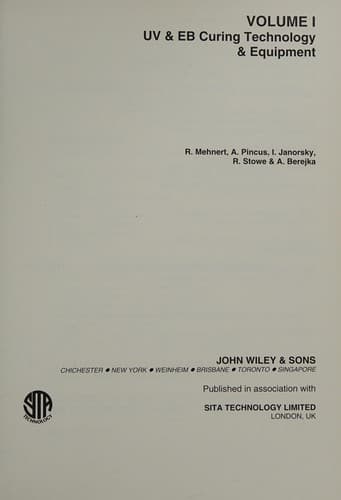 Cover image for Wiley/SITA chemistry & technology for coatings, inks, paints