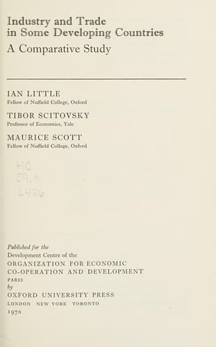 Cover image for Industry and trade in some developing countries