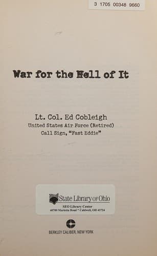 Cover image for War for the hell of it