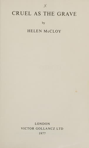 Cover image for Cruel as the grave