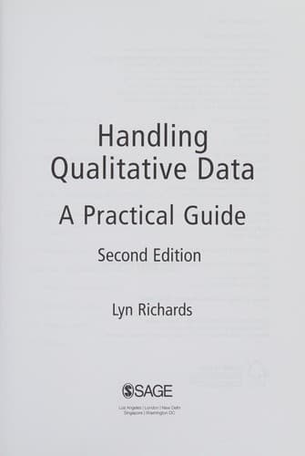 Cover image for Handling qualitative data