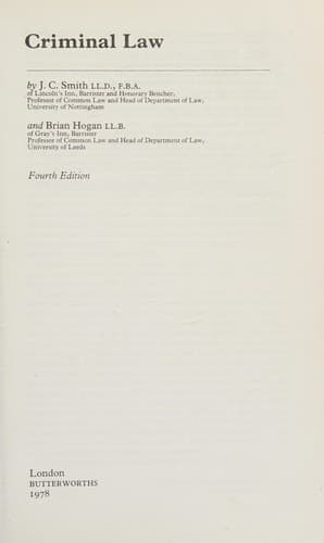 Cover image for Criminal law