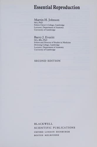 Cover image for Essential reproduction
