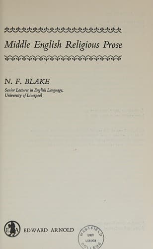 Cover image for Middle English religious prose