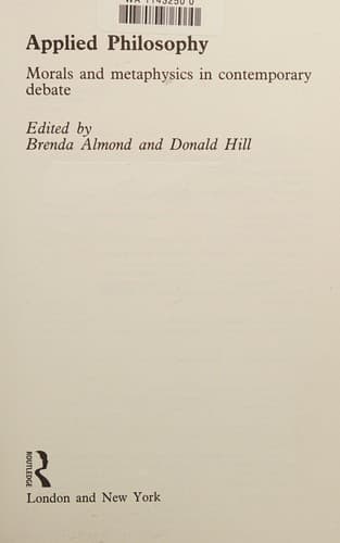 Cover image for Applied philosophy