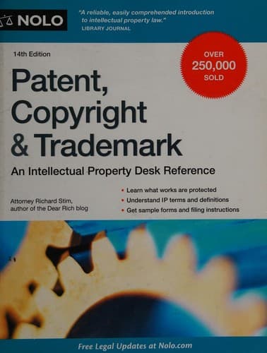 Cover image for Patent, copyright & trademark