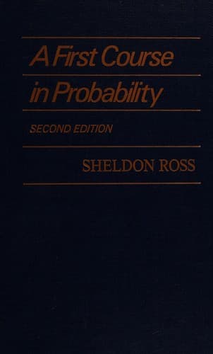 Cover image for A first course in probability