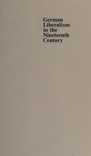 Cover image for German liberalism in the nineteenth century