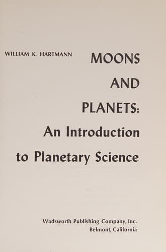 Cover image for Moons and planets