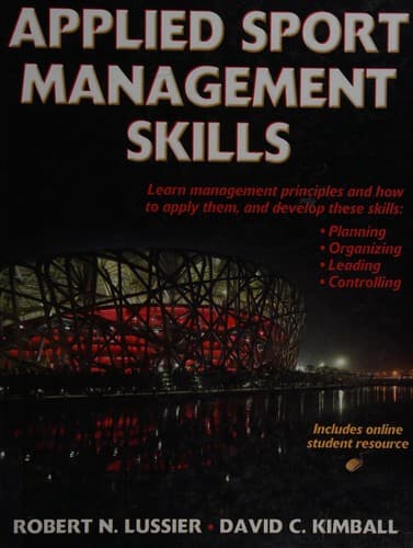 Cover image for Applied sport management skills
