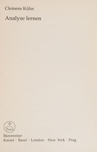 Cover image for Analyse lernen