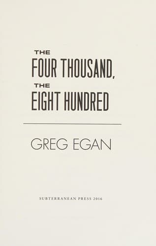 Cover image for The four thousand, the eight hundred