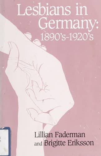 Cover image for Lesbians in Germany