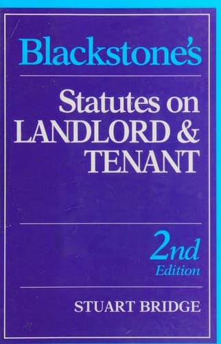 Cover image for Blackstone's Statutes on Landlord & Tenant (Blackstone's Statute Books)