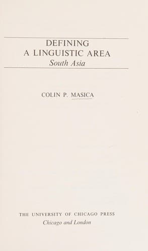 Cover image for Defining a linguistic area