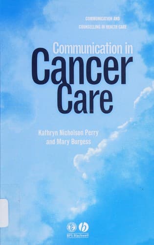 Cover image for Communication in cancer care