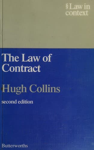 Cover image for The law of contract