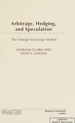 Cover image for Arbitrage· hedging· and speculation