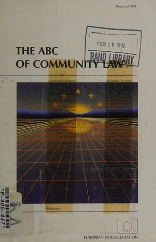 Cover image for The ABC of community law