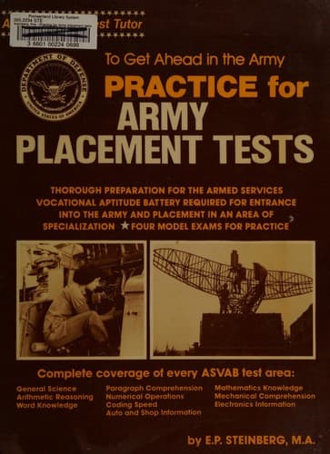 Cover image for Practice for Army placement tests