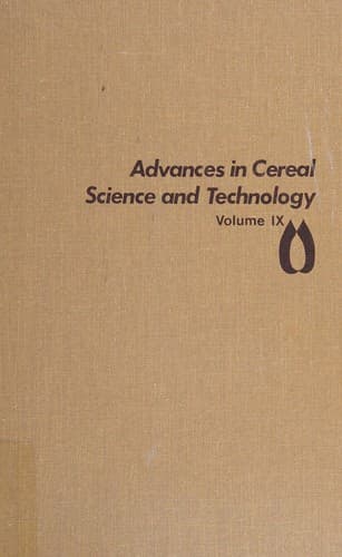 Cover image for Advances in Cereal Science and Technology