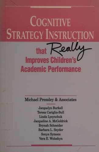 Cover image for Cognitive strategy instruction that really improves children's academic performance