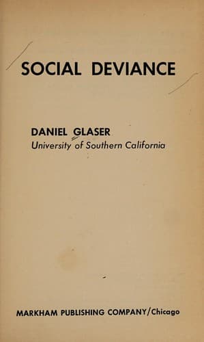 Cover image for Social deviance.
