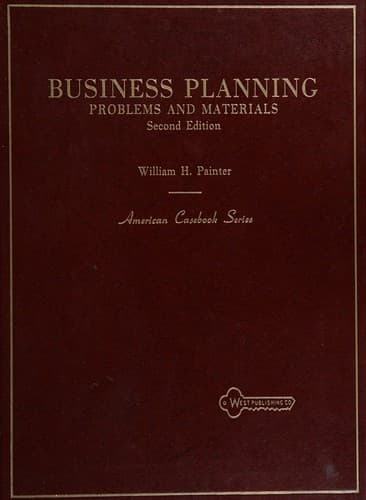 Cover image for Problems and materials in business planning