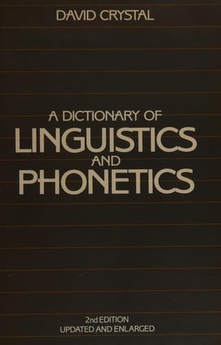 Cover image for A dictionary of linguistics and phonetics