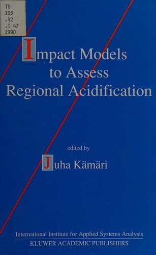 Cover image for Impact models to assess regional acidification