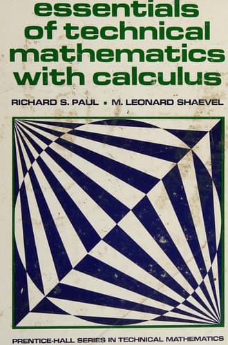 Cover image for Essentials of technical mathematics with calculus