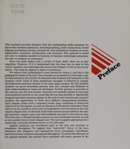 Cover image for Business mathematics