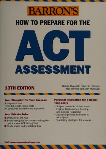 Cover image for Barron's how to prepare for the ACT assessment