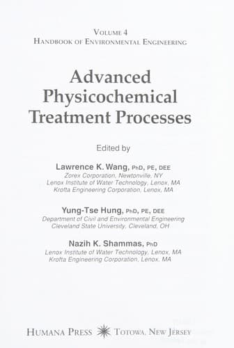 Cover image for Advanced physicochemical treatment technologies