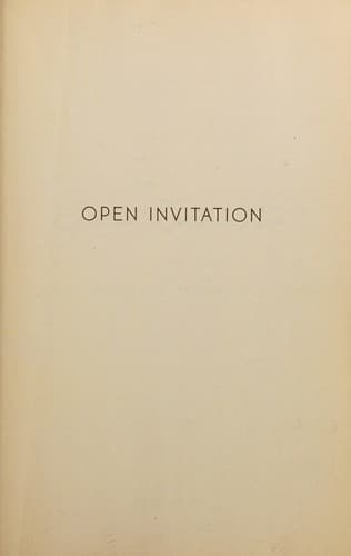 Cover image for Open invitation