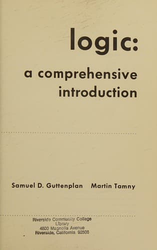 Cover image for Logic: a comprehensive introduction