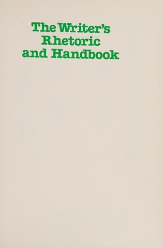 Cover image for The writer's rhetoric and handbook