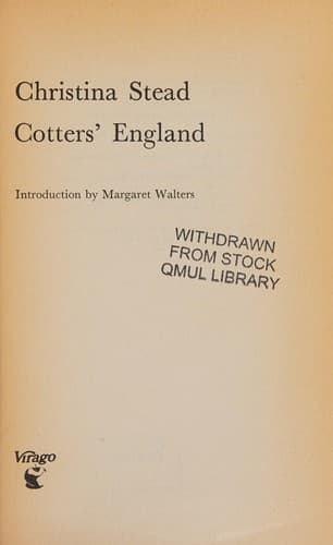 Cover image for Cotters' England