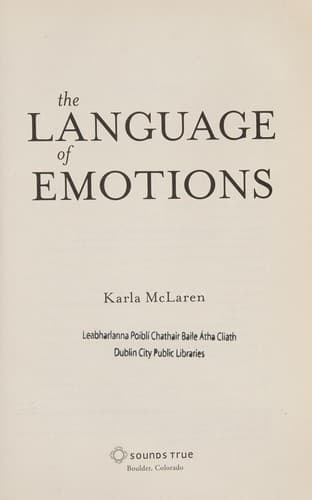 The language of emotions