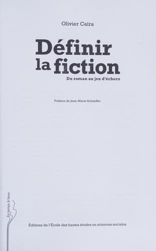 Définir la fiction