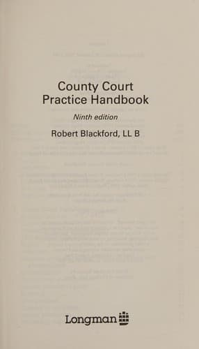 Cover image for County court practice handbook.