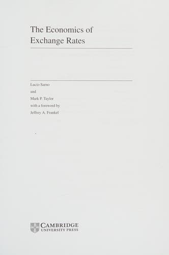 Cover image for Economics of exchange rates