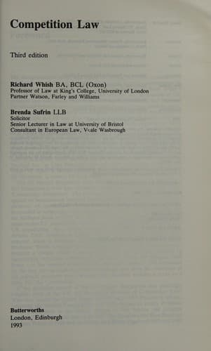Cover image for Competition law