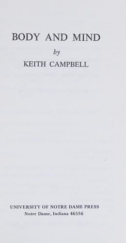 Cover image for Body and mind