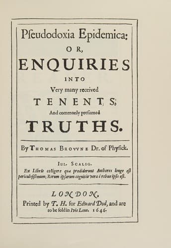 Cover image for Pseudodoxia epidemica