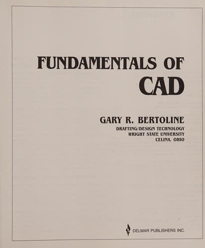 Cover image for Fundamentals of CAD