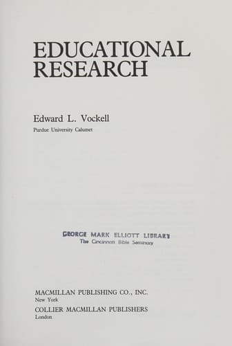 Cover image for Educational research