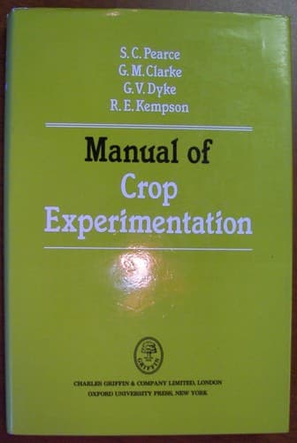 Cover image for A Manual of crop experimentation