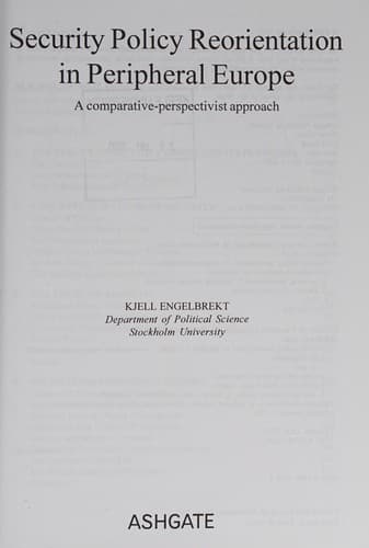 Cover image for Security policy reorientation in peripheral Europe