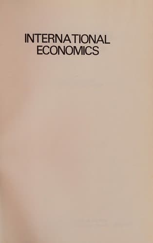 Cover image for International economics